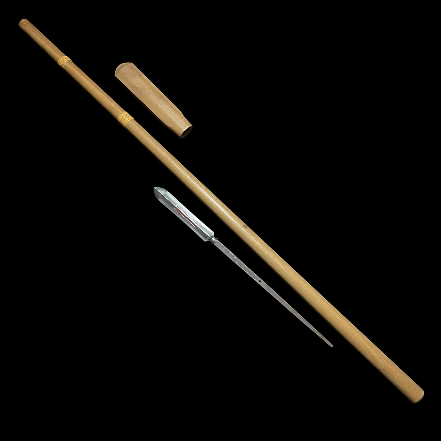Ryoshinogi-Yari 両鎬槍, Iwaminokami Fujiwara Masanao 石見守藤原正直 signed, Early Edo period