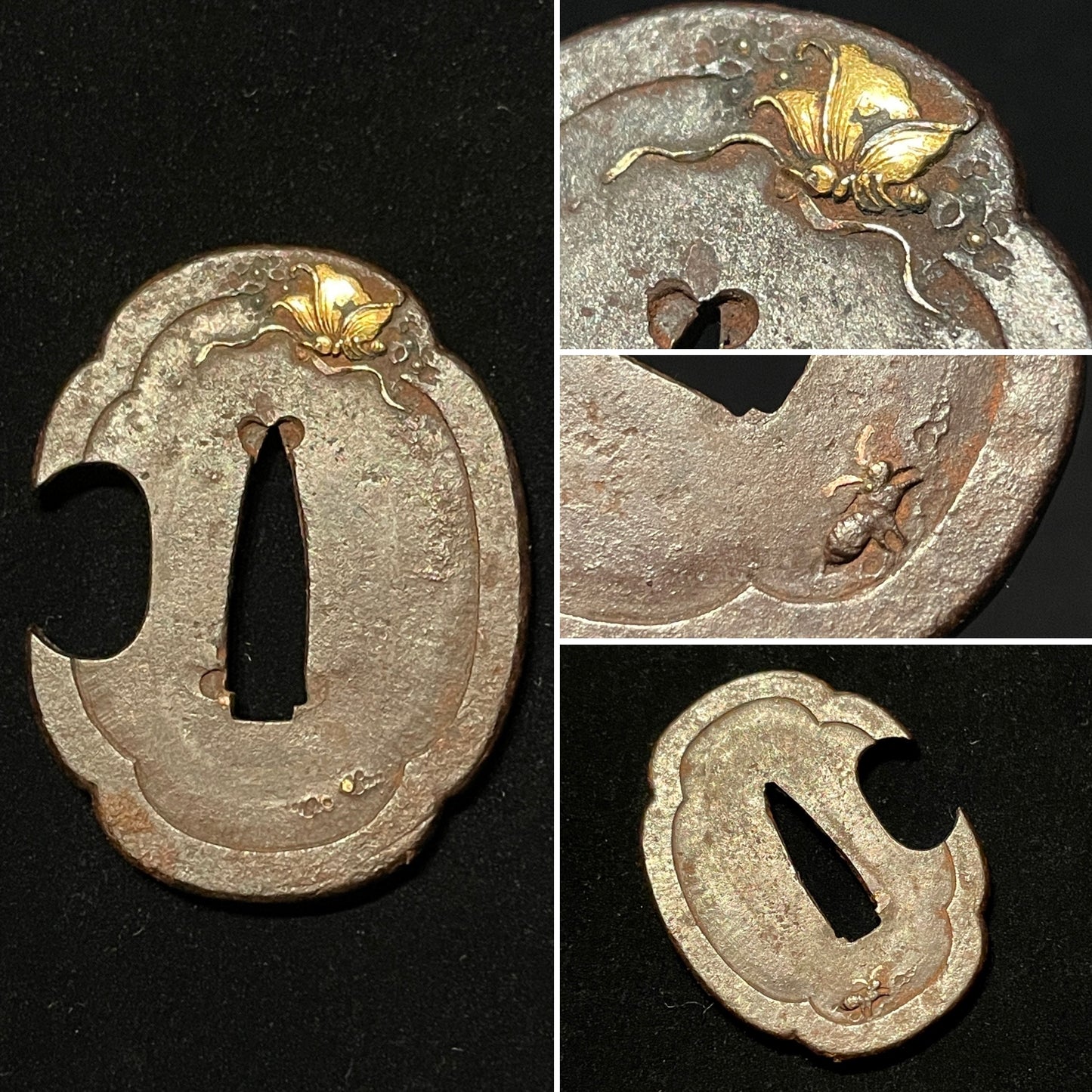 Frog and Snake Fittings TANTO, Hotei Kozuka, Insect Tsuba, Edo period mumei