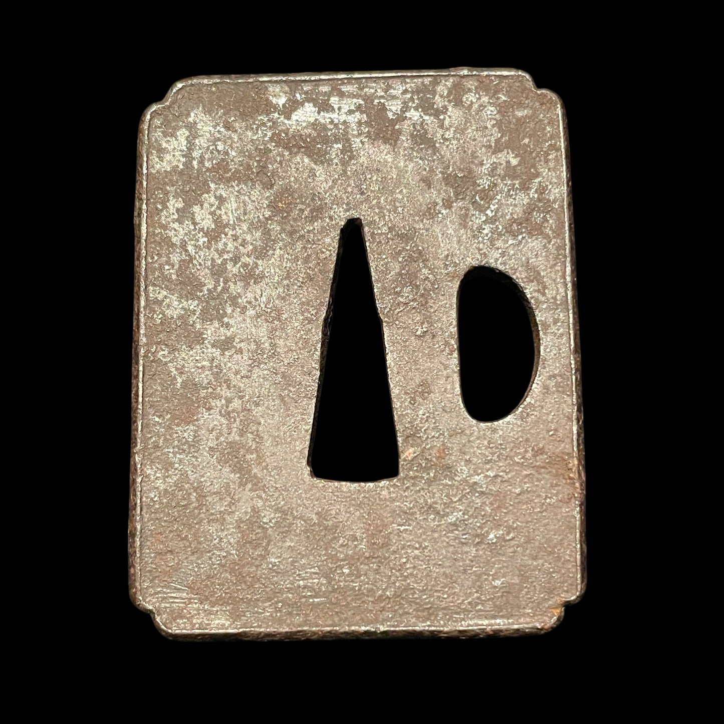 Turtle Menuki Yoroidoshi Tanto, Masamehada 柾目肌 Thick Blade, Edo period mumei