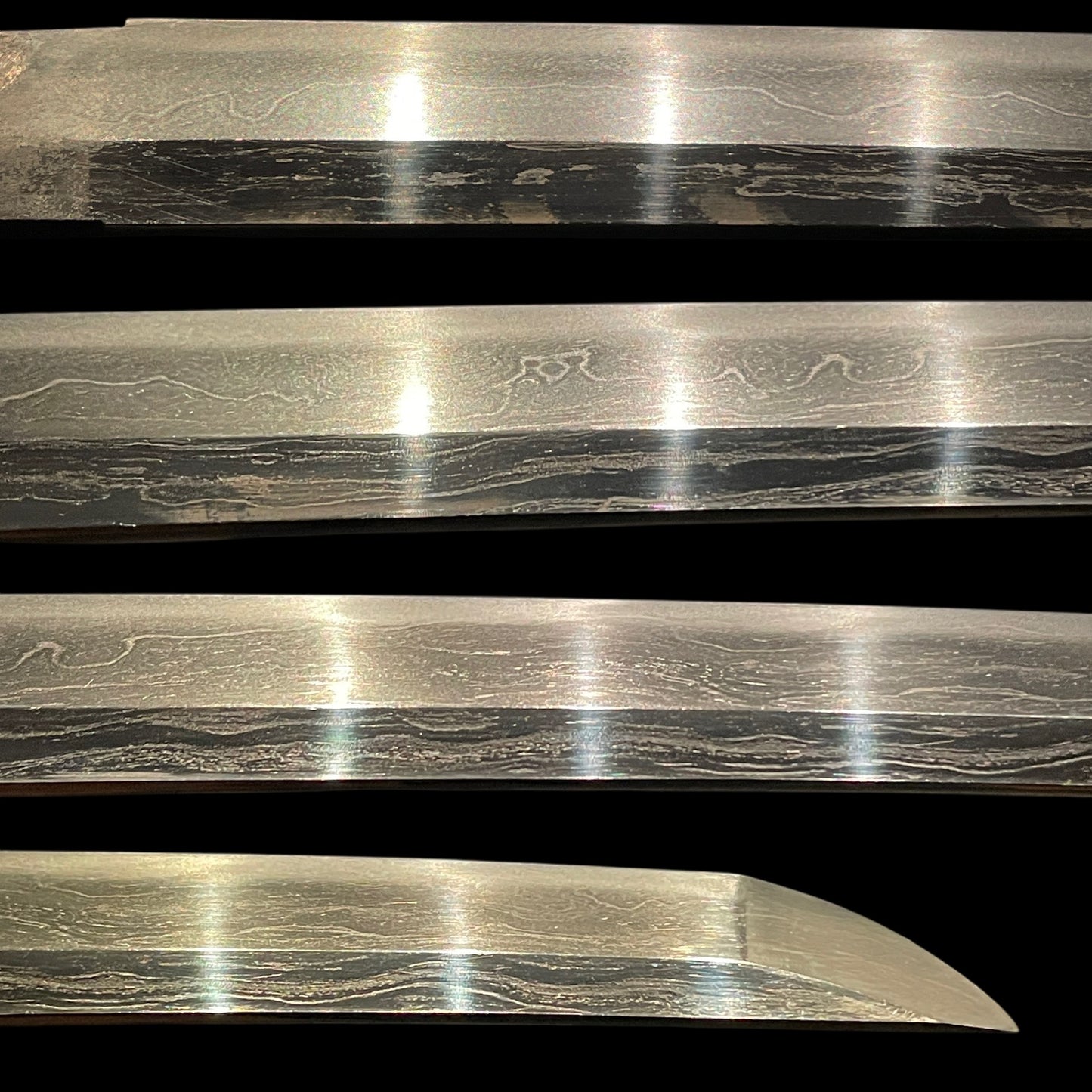 Oomasamehada 大柾目肌 Wakizashi with Kozuka, Edo period mumei