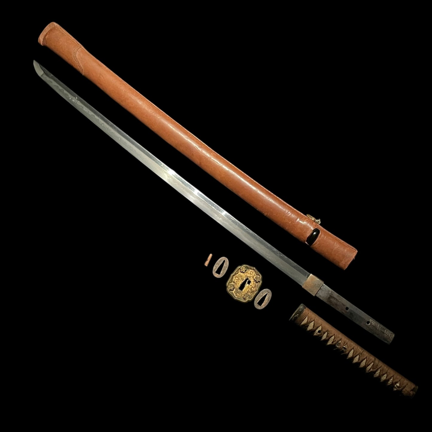 Amazing Hamon Ryakushiki GUNTO, Bizenkokuju 備前國住 signed, Japanese Army Sword