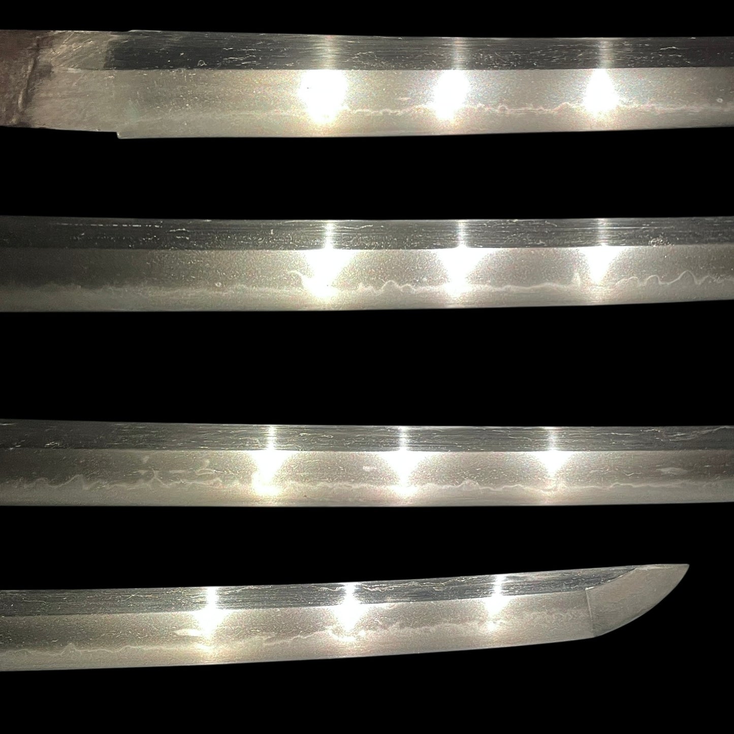 Amazing Hamon Long Wakizashi in Shirasaya, Edo period mumei