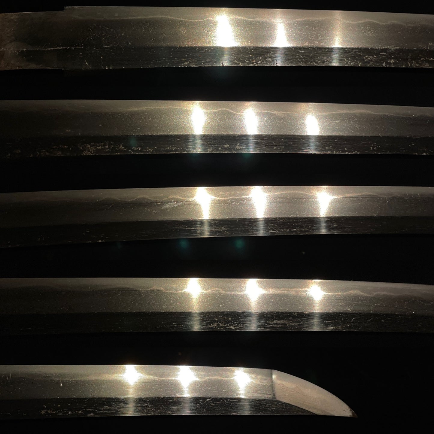 Red KATANA 二ノ九 signed, Deer Menuki, Very Thick Blade, Edo period