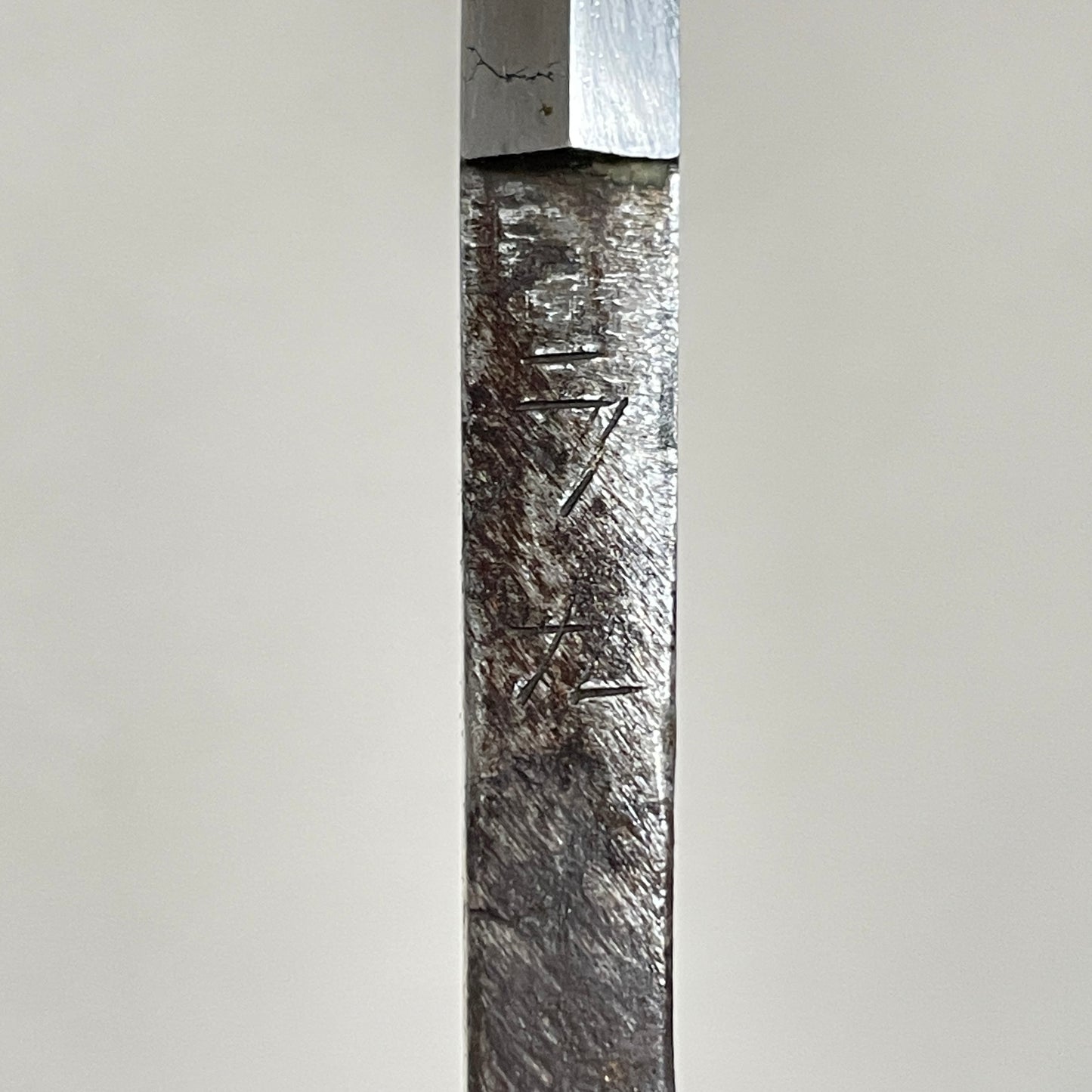 Red KATANA 二ノ九 signed, Deer Menuki, Very Thick Blade, Edo period