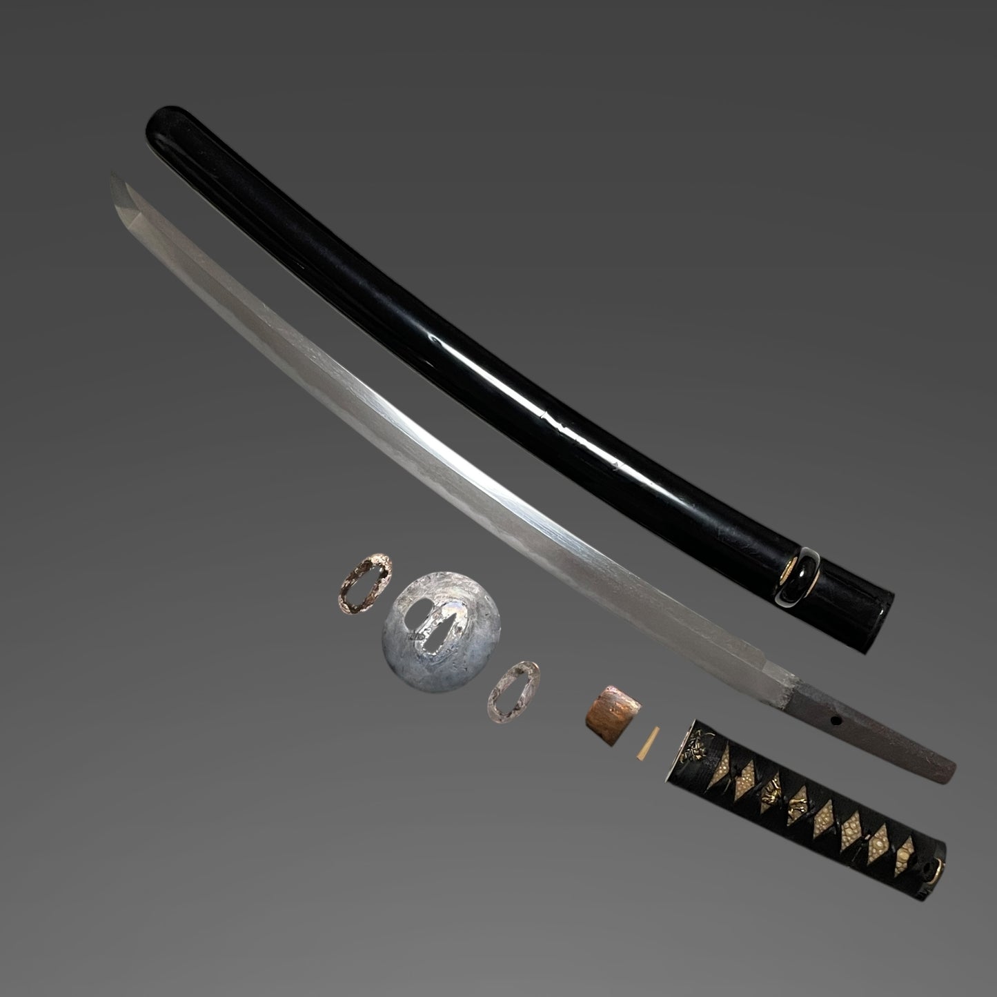 Osafune Yasumitsu 長船安光 signed WAKIZASHI, Samurai Fuchikashira, Muromachi period