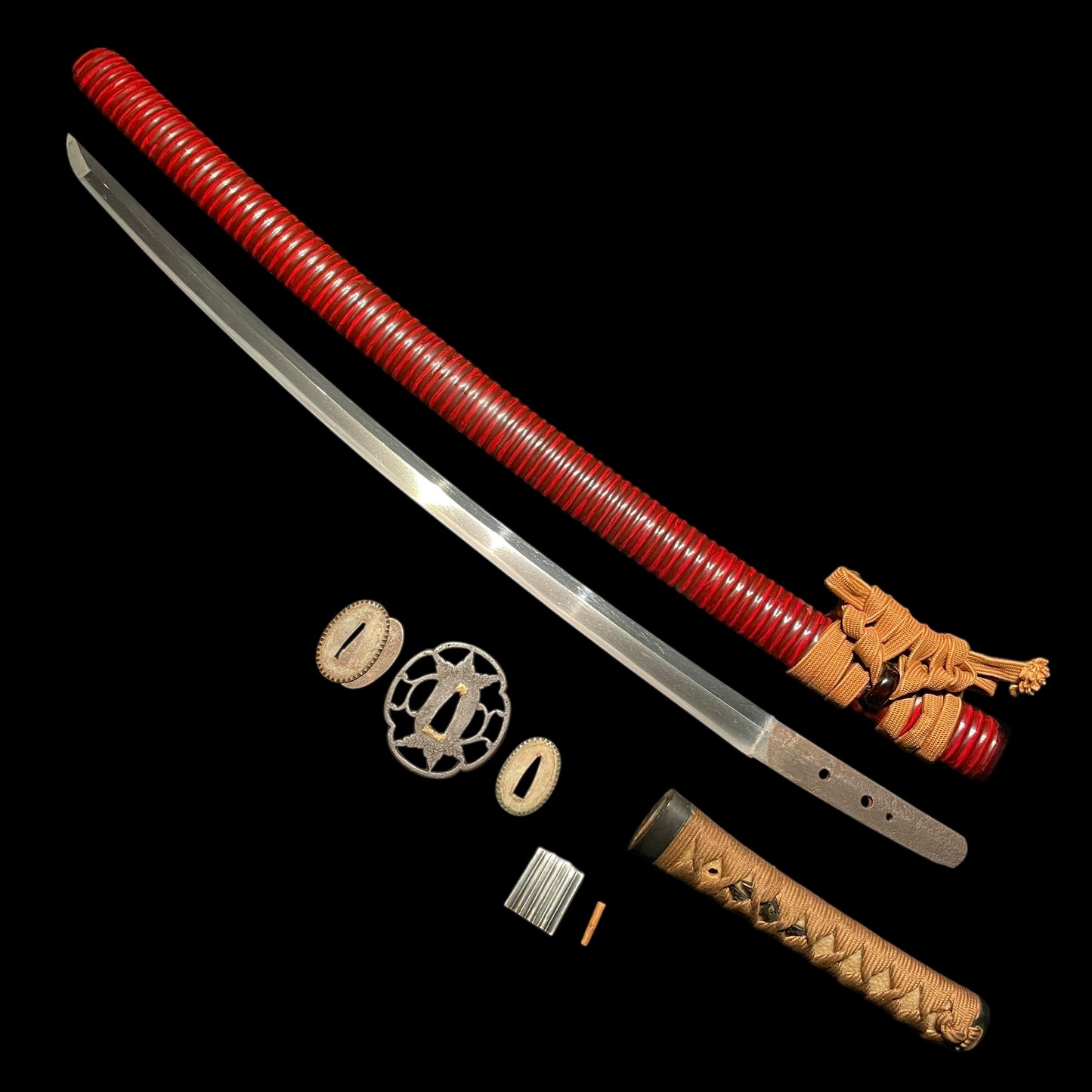 Red Wakizashi, Bishuosafune Norimitsu / February 1476 signed, Muromachi period