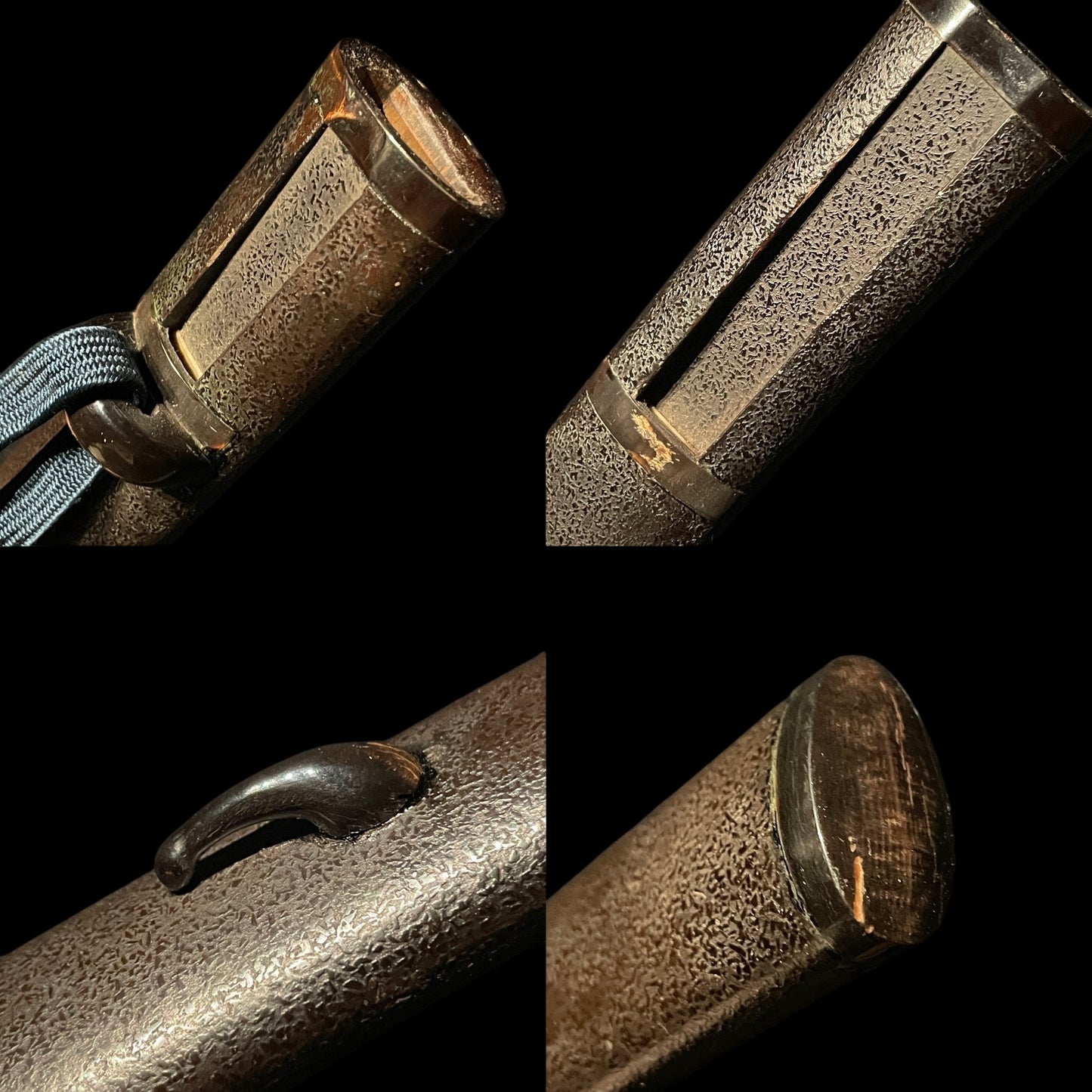 Hirazukuri Red TANTO, Yodomeisho 淀名所 Fuchikashira, with Shirasaya