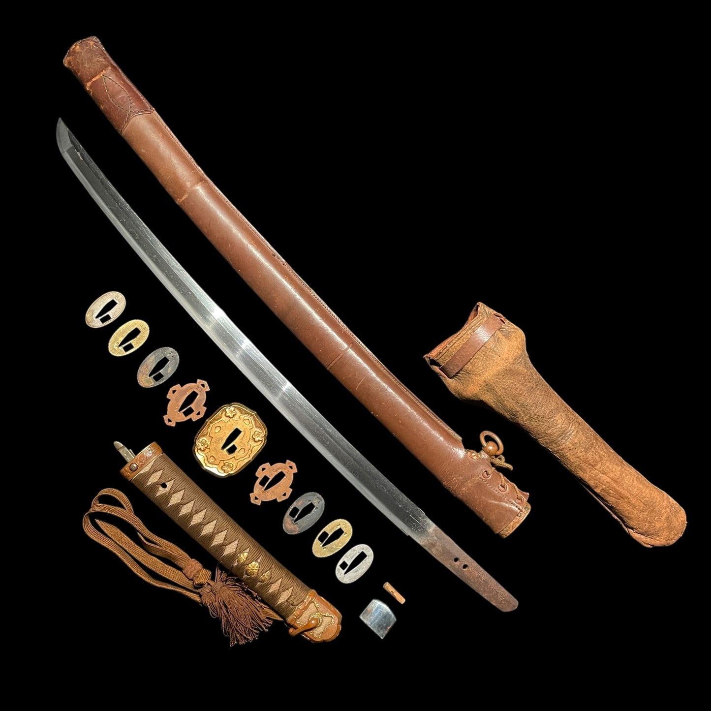 Rare Type98 Short GUNTO, Noshuseki Kanesuke signed, with Tassel and Tsuka cover