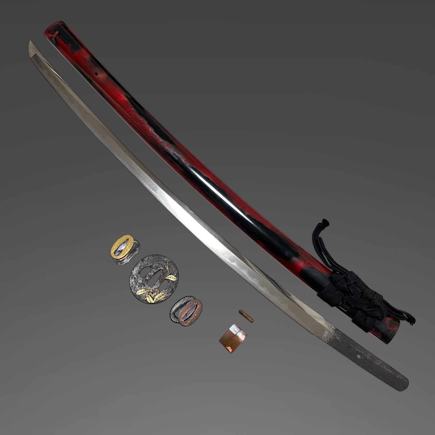 Red KATANA, Bishuosafune Sukesada February 1525 備州長船祐定 大永五年二月日 signed, Muromachi