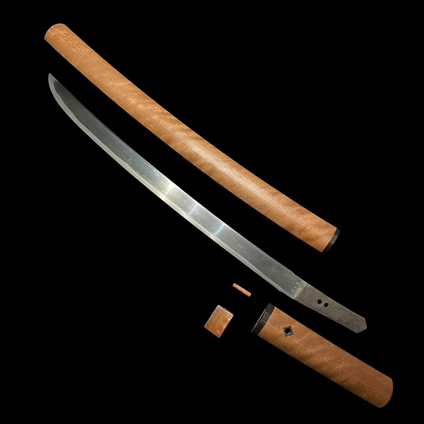 Long Hirazukuri Wakizashi, Torafu-Saya 虎斑鞘, Muromachi period mumei