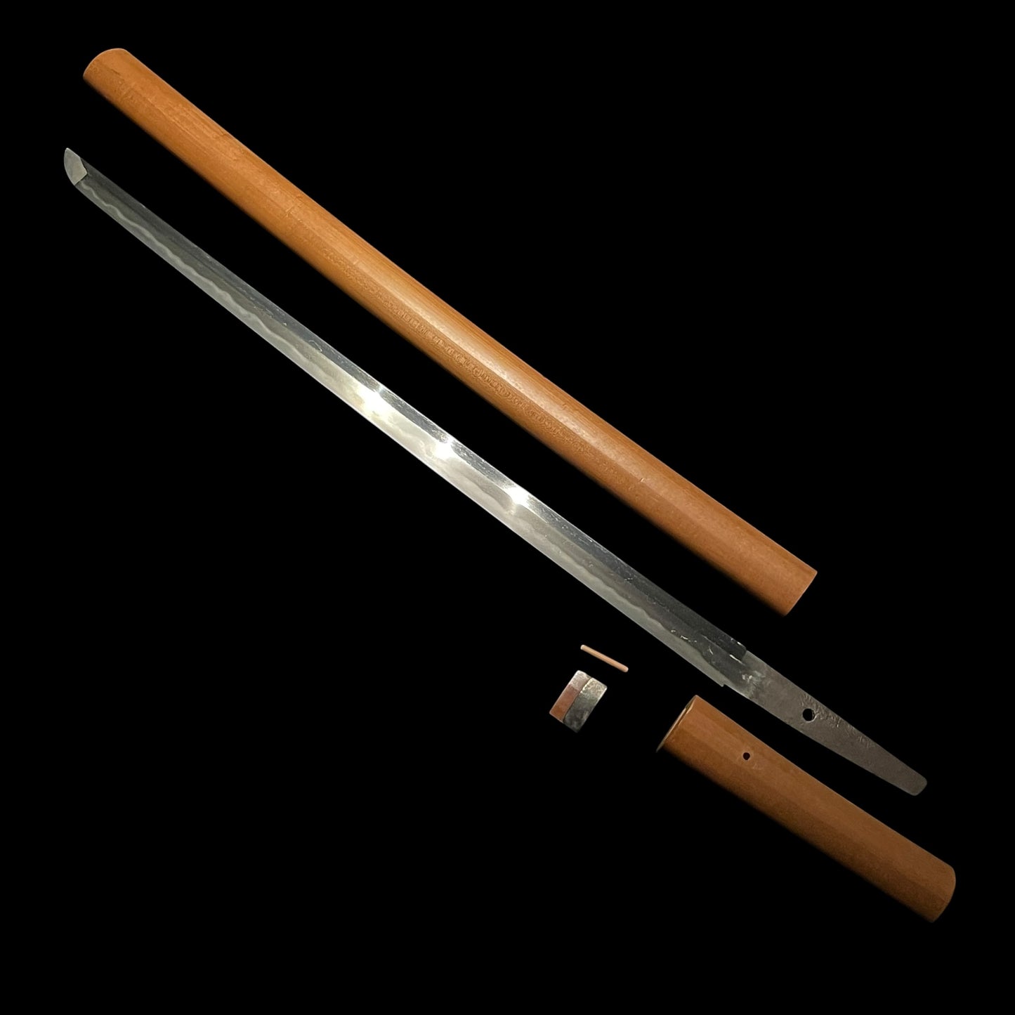 Shinobigatana 忍刀 Ninja Sword, Straight Wakizashi, Hokinokami Nobutaka 伯耆守信髙 signed