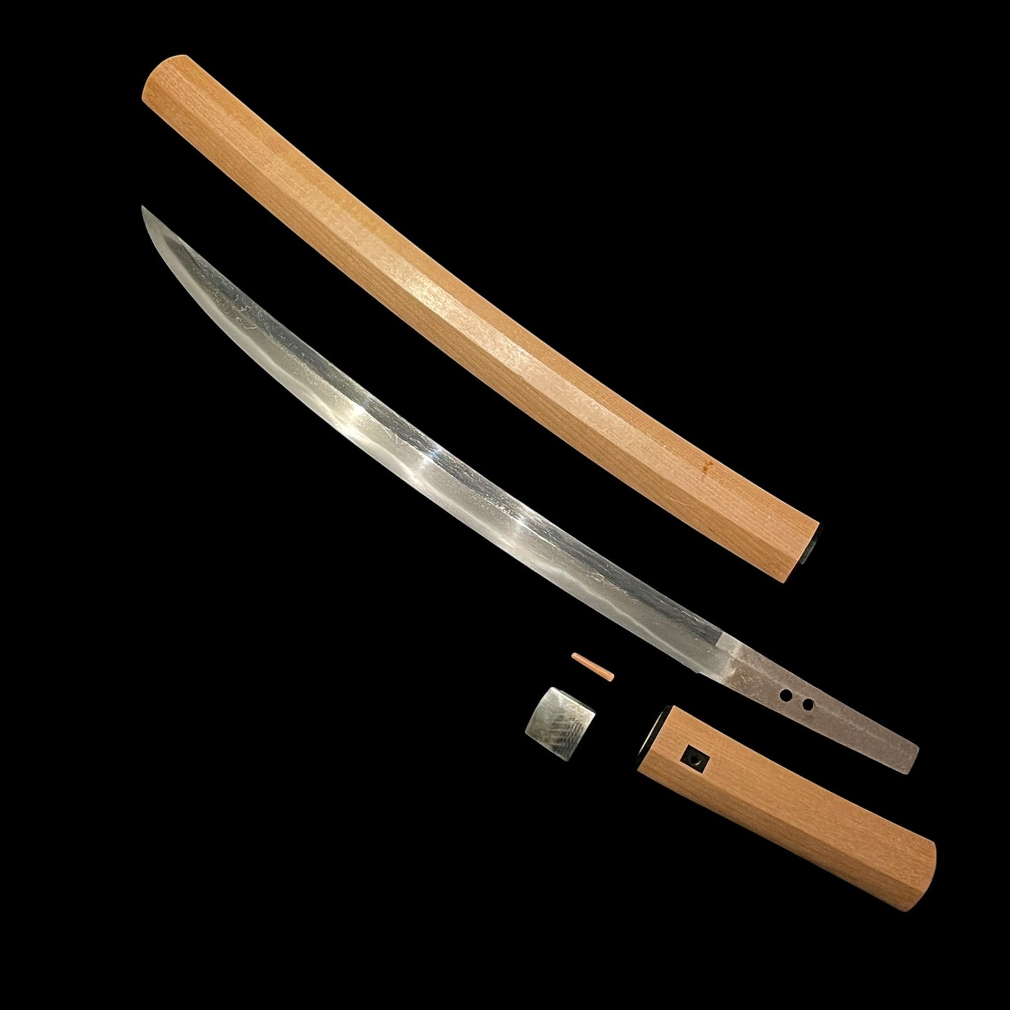 Naginata Naoshi 薙刀直し Wakizashi in Shirasaya, Muromachi period mumei