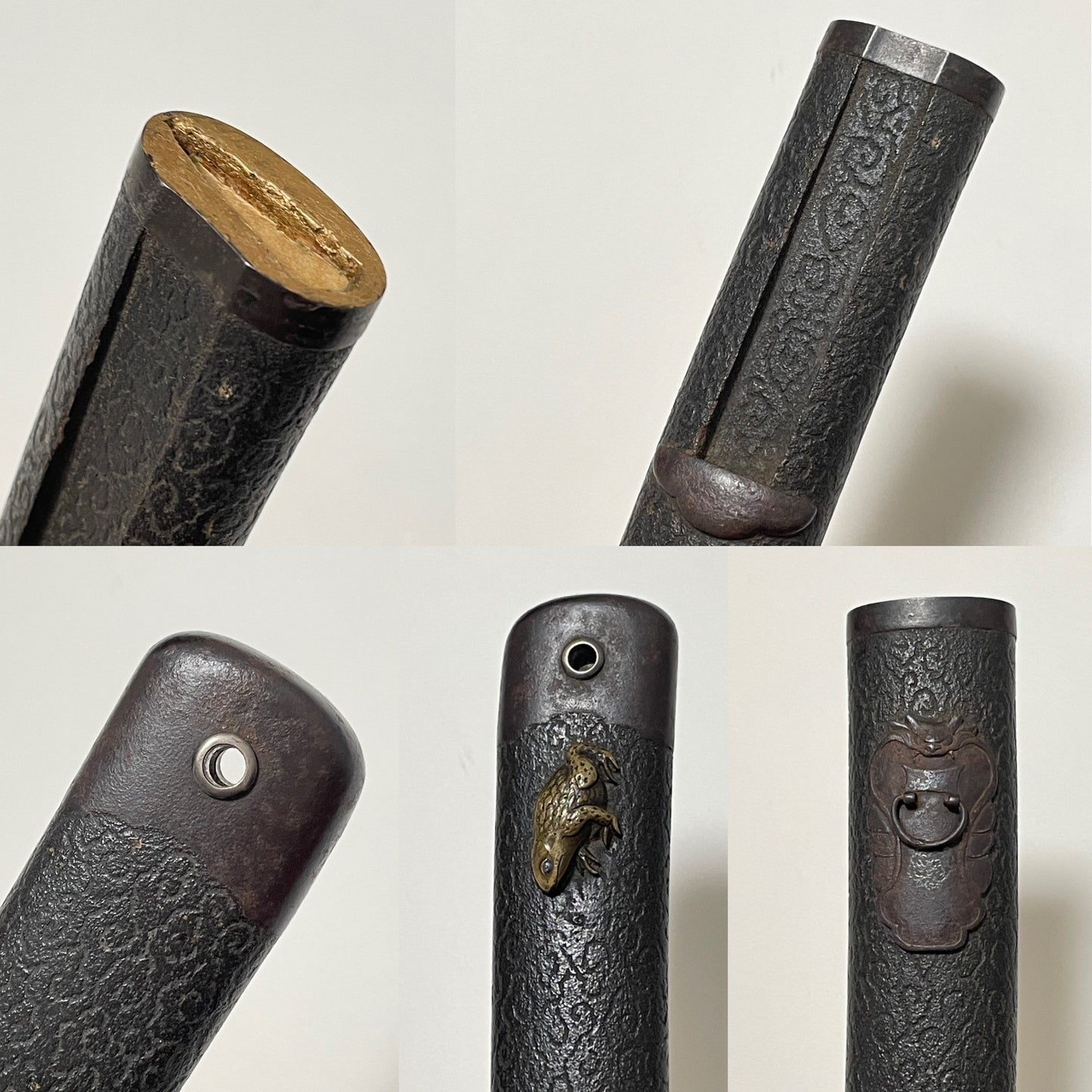 Frog and Snake Fittings TANTO, Hotei Kozuka, Insect Tsuba, Edo period mumei