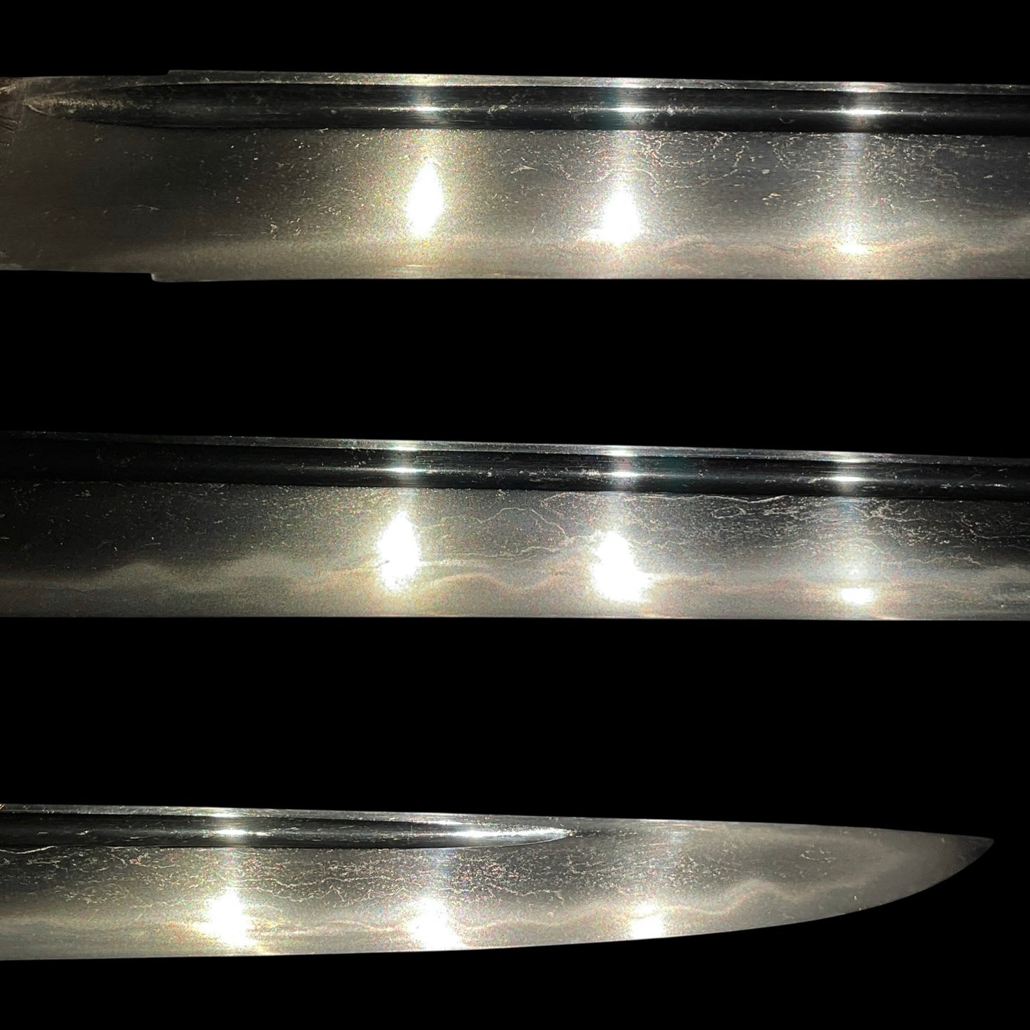 Bizenkoku Tomomitsu 備前國友光 signed TANTO, Yoshioka 吉岡 style Shakudo TSUBA