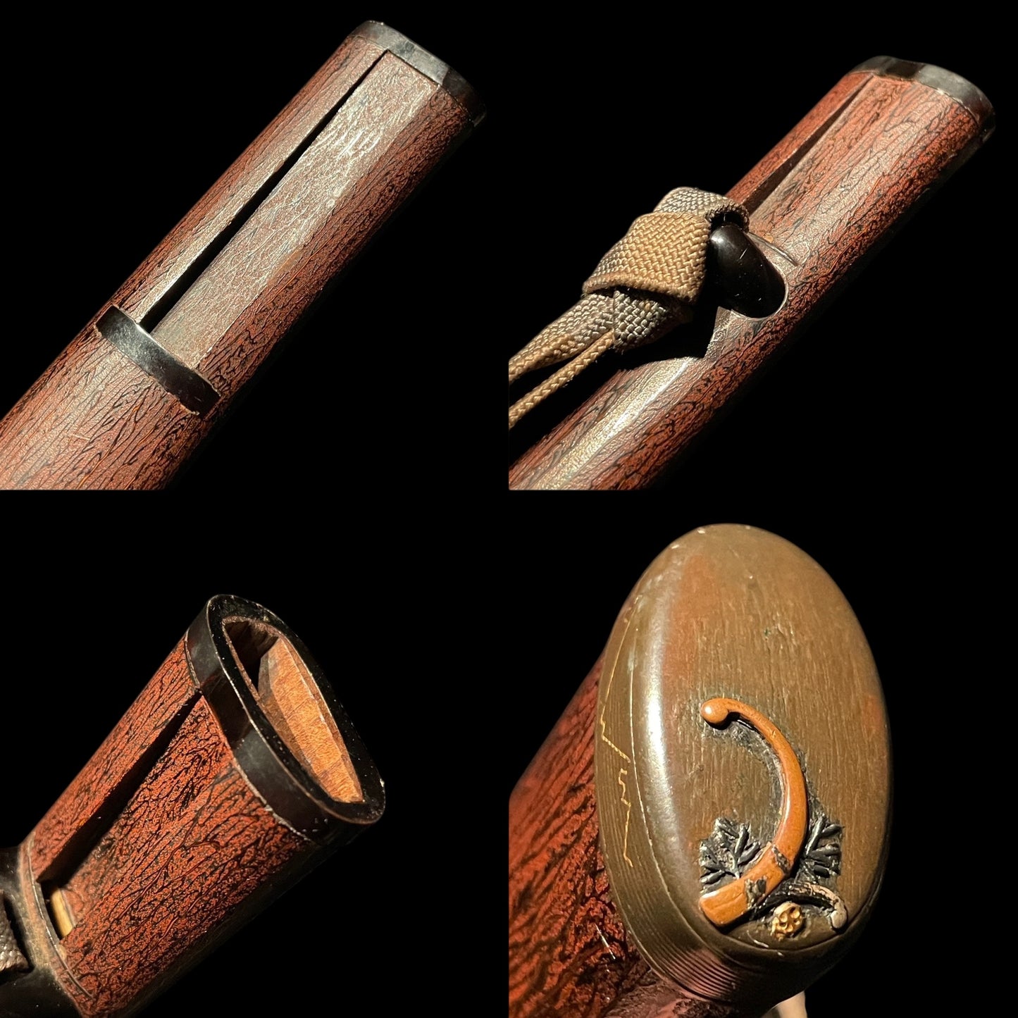 Bizenkoku Tomomitsu 備前國友光 signed TANTO, Yoshioka 吉岡 style Shakudo TSUBA