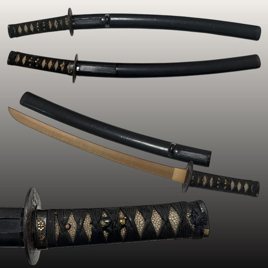 Antique Black Wakizashi Koshirae 黒脇差拵
