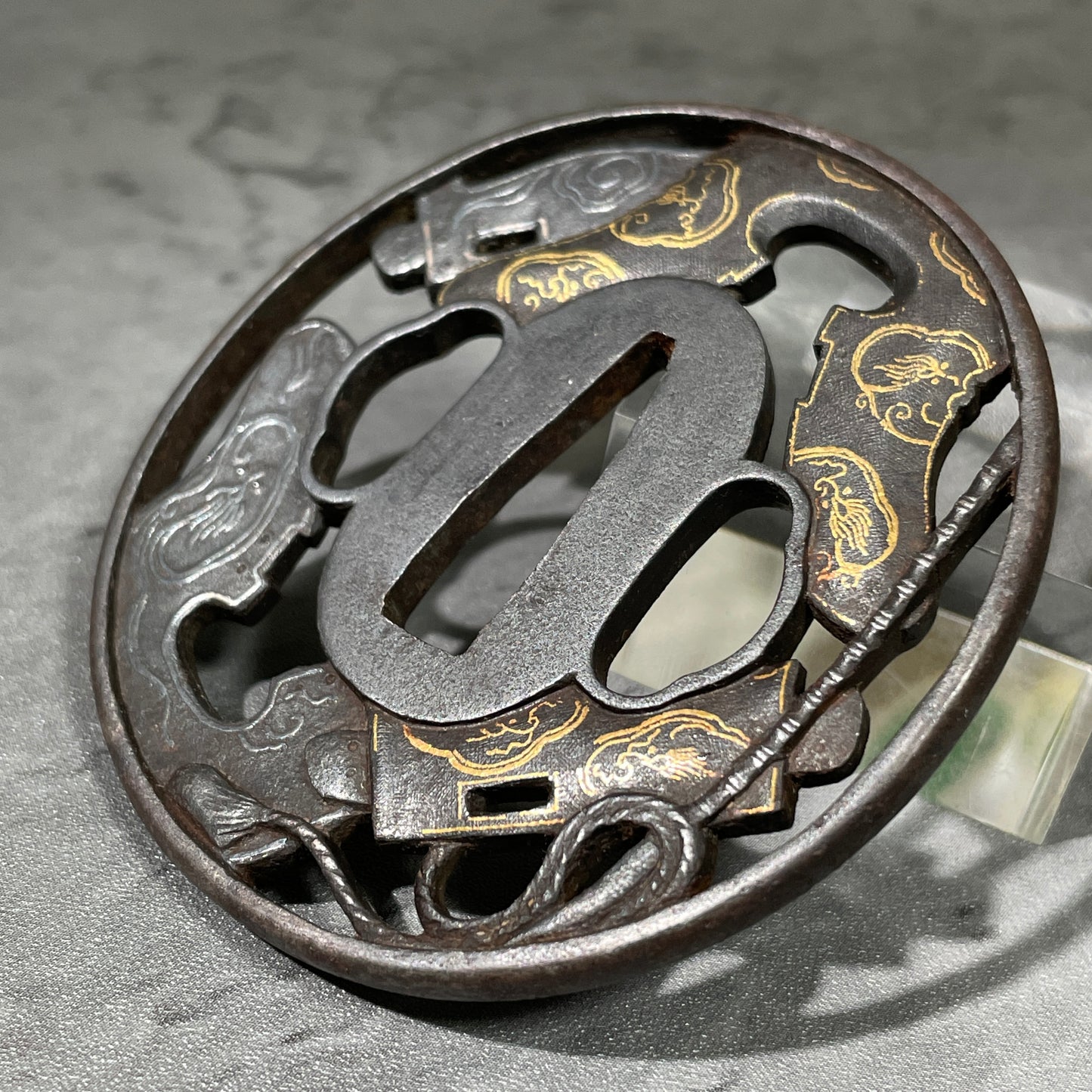 馬具透鍔 Bagusukashi-TSUBA, Edo period, with NBTHK Certificate and BOX