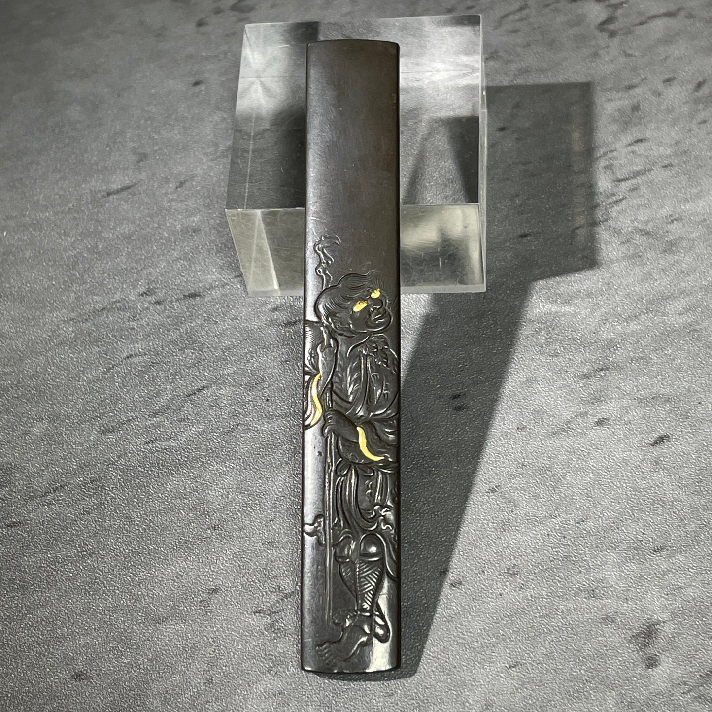 韃靼人 Dattanjin Kozuka, 重光 Shigemitsu signed, Edo period, with BOX