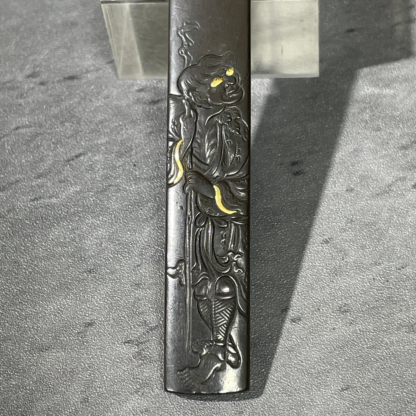 韃靼人 Dattanjin Kozuka, 重光 Shigemitsu signed, Edo period, with BOX
