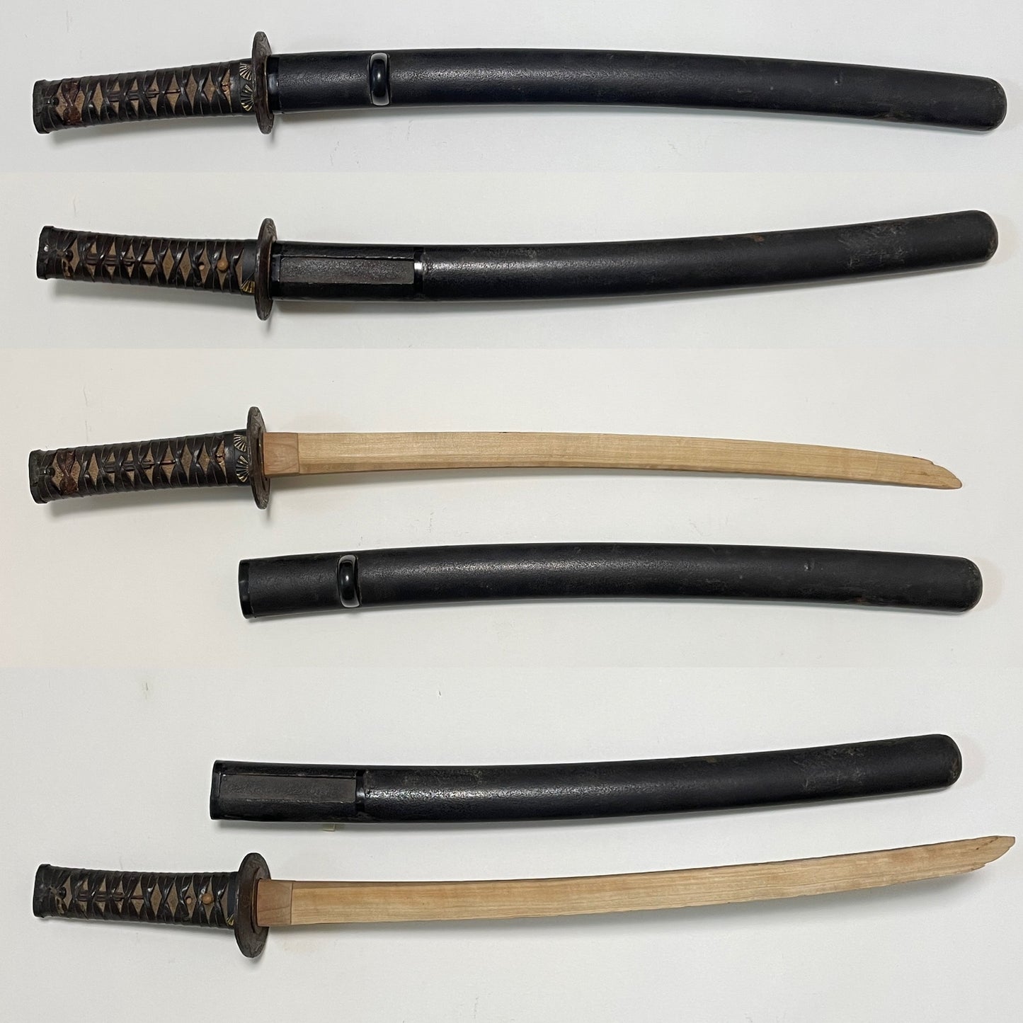 Sensu 扇子 Fittings, Antique Wakizashi Koshirae, 620mm (24.41 in.)