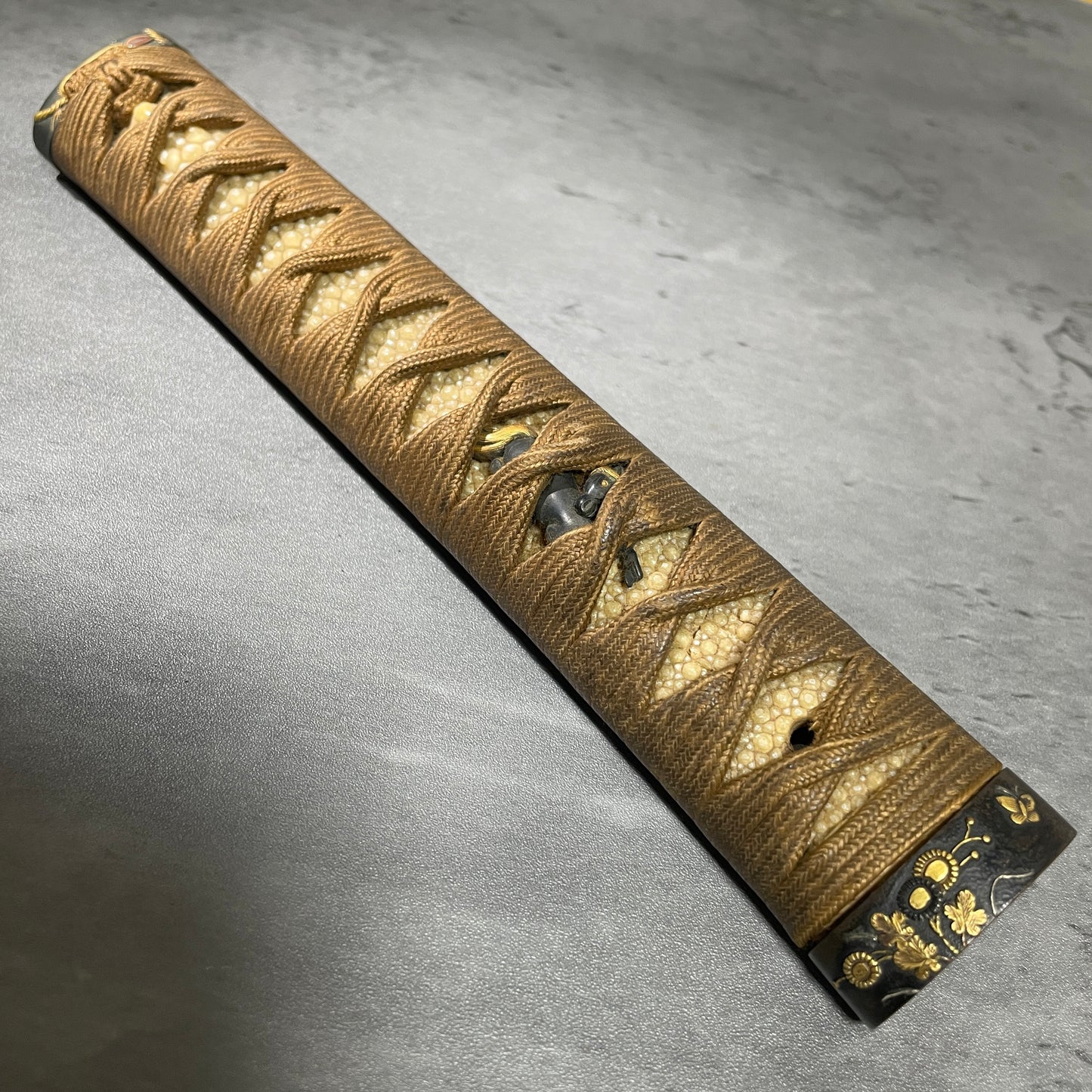 Tsukamae 柄前 For KATANA, Horse Menuki 馬目貫, Shimenawa 締縄 Kashira