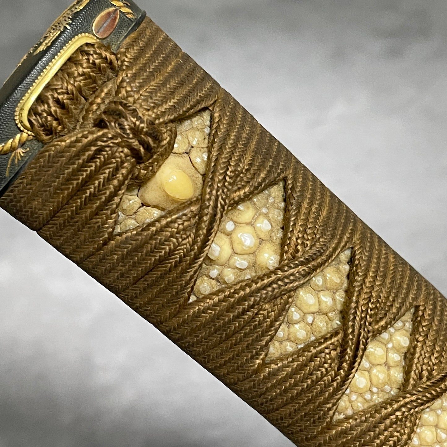 Tsukamae 柄前 For KATANA, Horse Menuki 馬目貫, Shimenawa 締縄 Kashira
