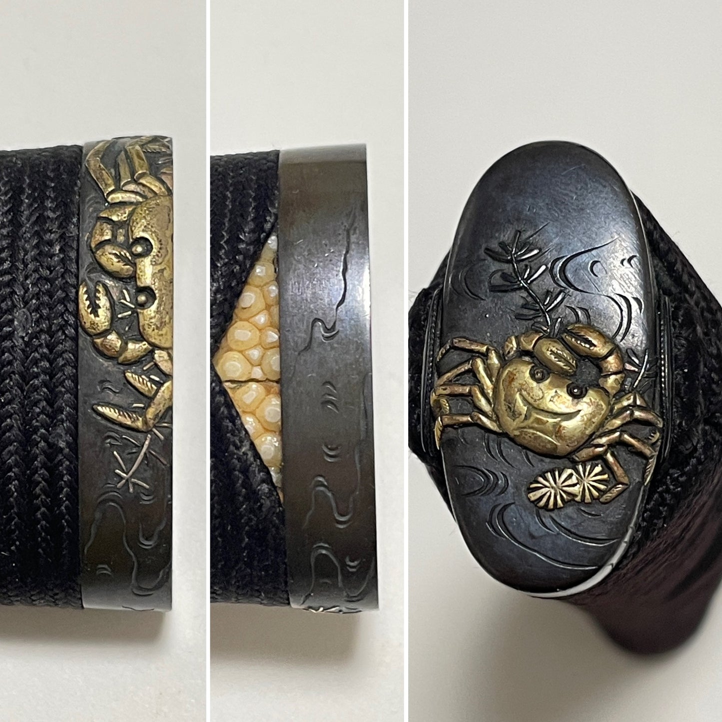 TANTO Koshirae 短刀拵, Crab Fuchikashira 蟹縁頭, Edo period