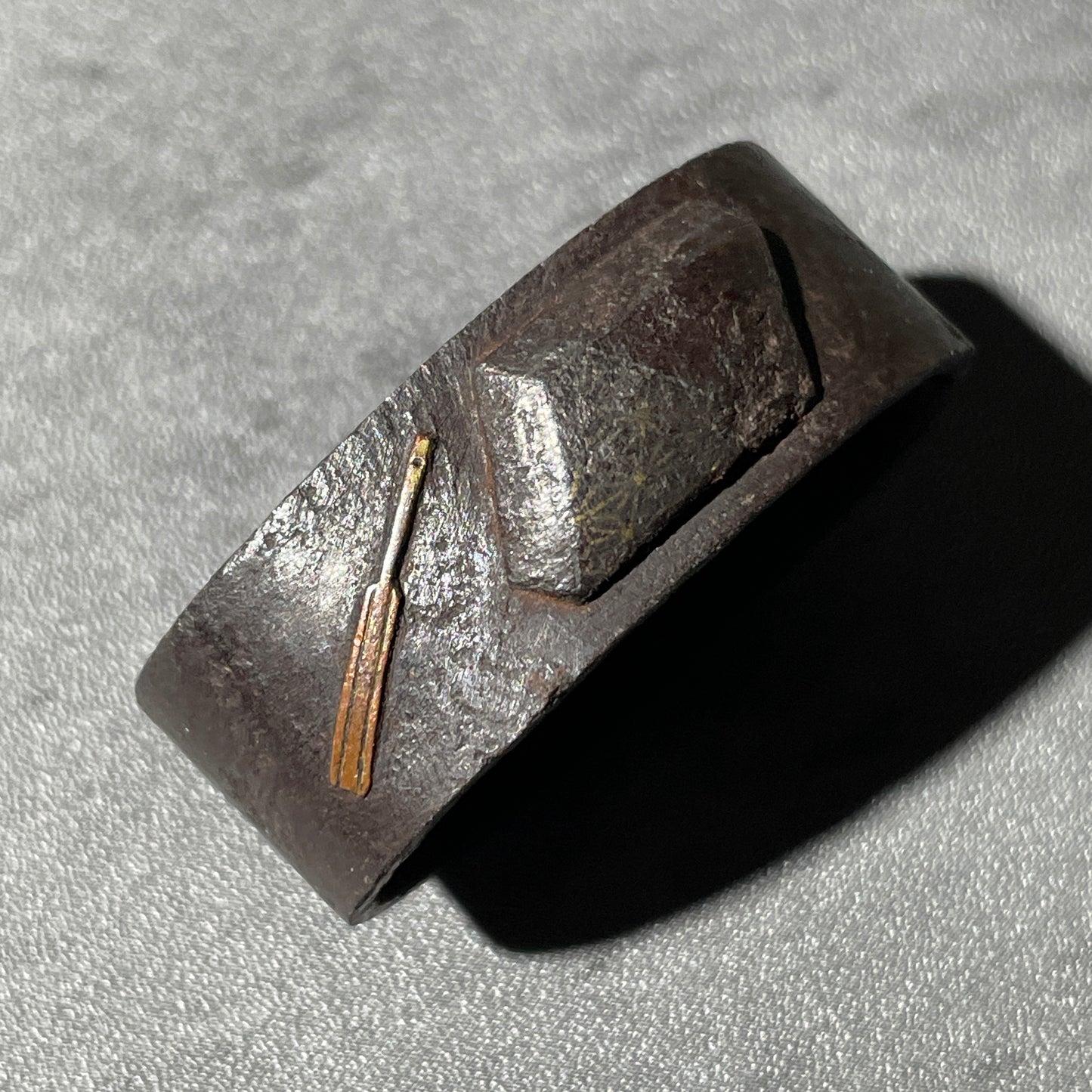 Nohgaku (能楽) Fuchikashira, Iron back, Edo period, with BOX
