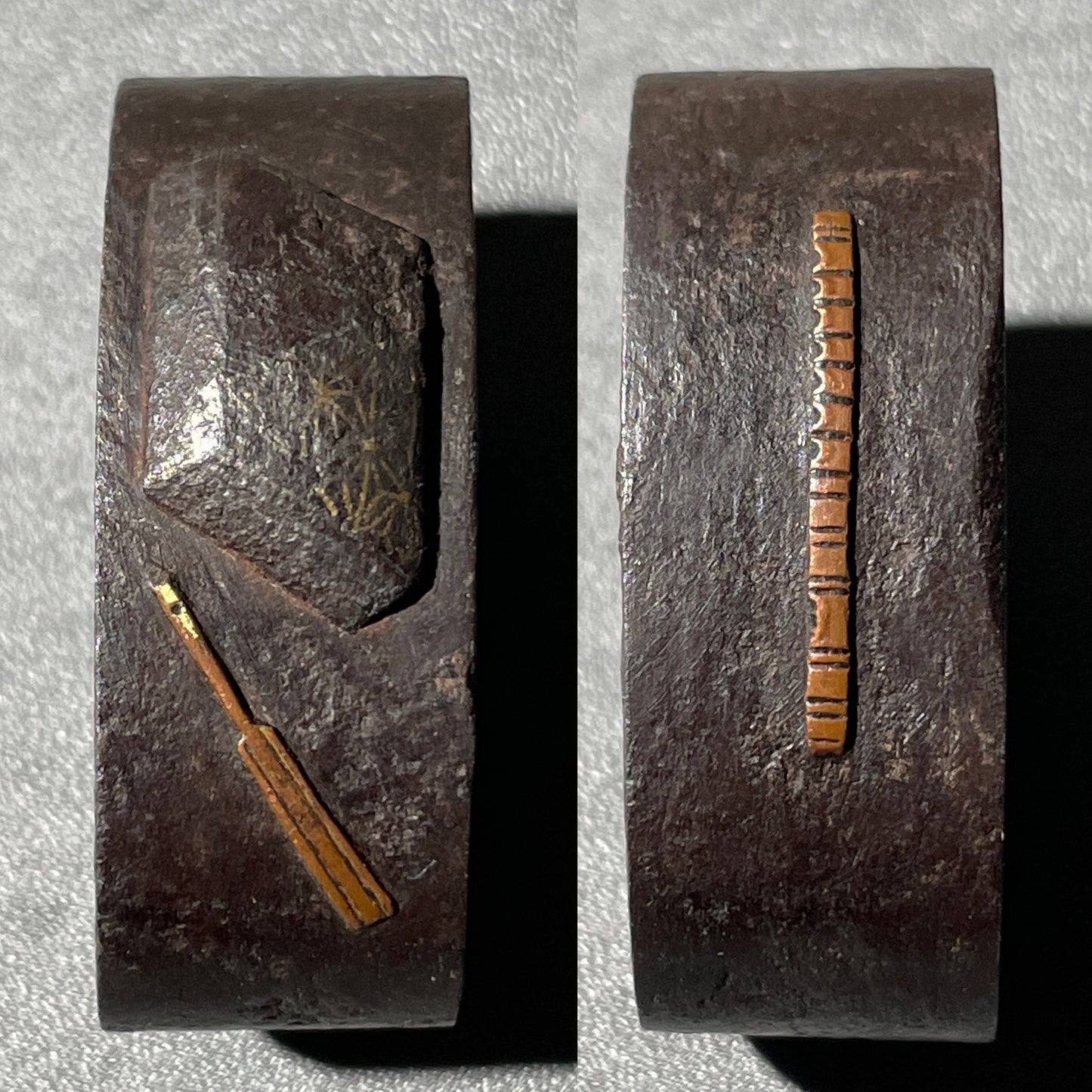 Nohgaku (能楽) Fuchikashira, Iron back, Edo period, with BOX