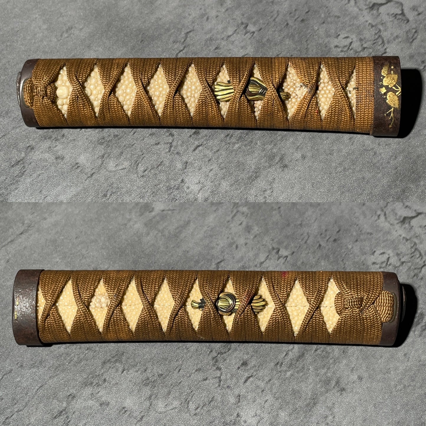Cicada Kashira Tsukamae 蝉頭柄前 for Wakizashi, Edo period