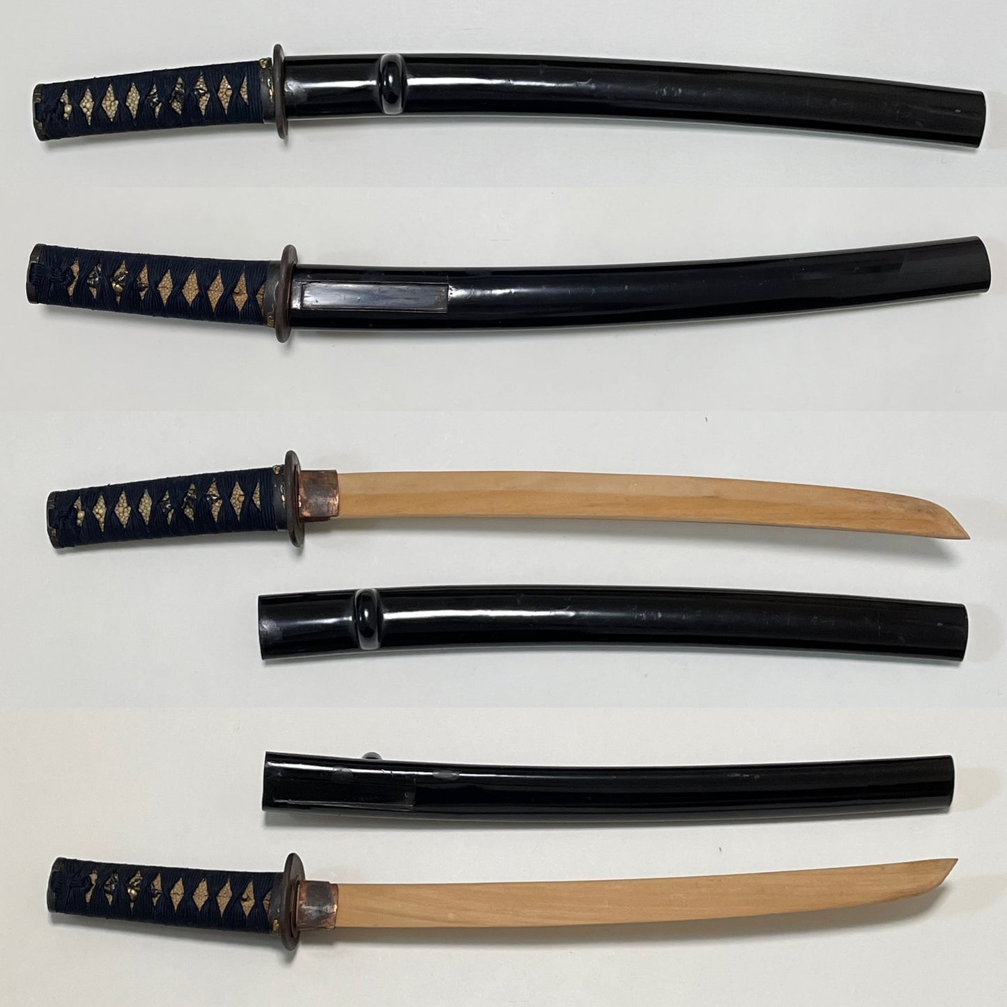 Short Wakizashi Koshirae, Tsuta-karakusa Fuchikashira 蔦唐草縁頭, Edo period