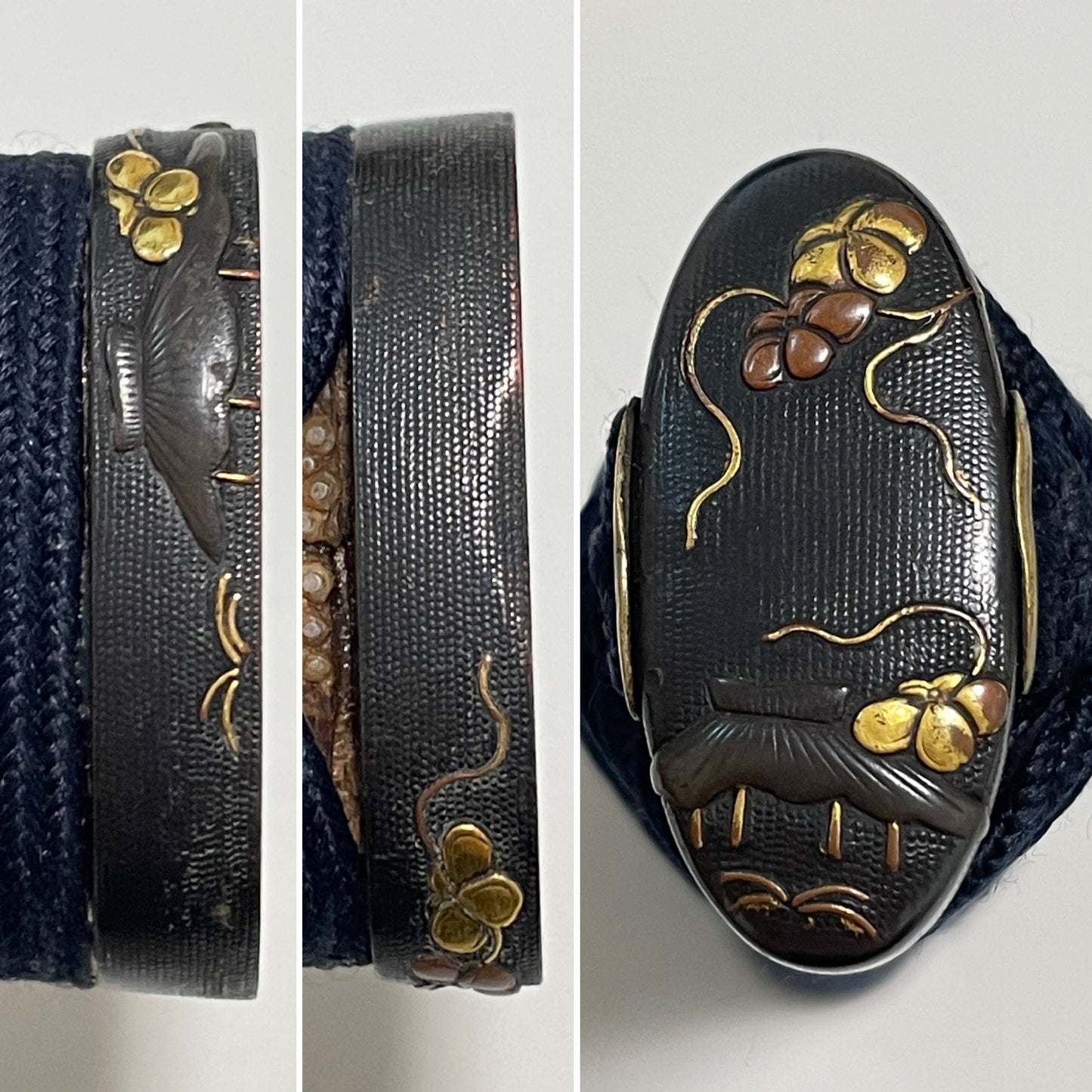 Short Wakizashi Koshirae, Tsuta-karakusa Fuchikashira 蔦唐草縁頭, Edo period