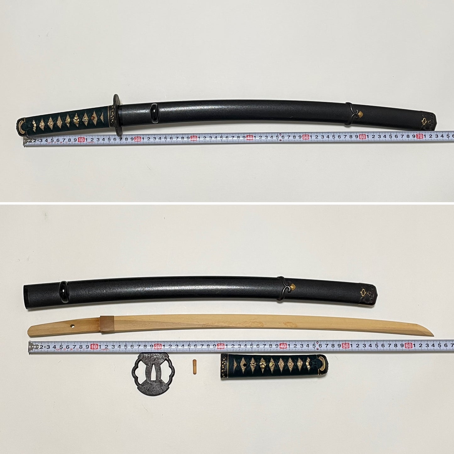 Handachi-Koshirae 半太刀拵, Kofuju Naminobu 江府住並信 signed Tsuba, Edo period