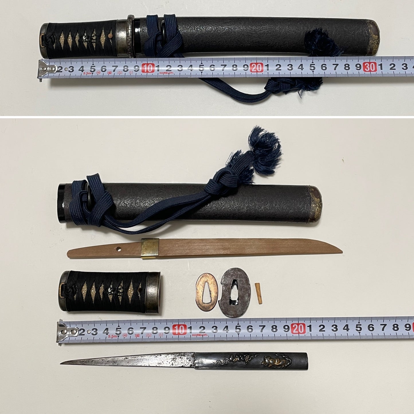 YOROIDOSHI 鎧通し TANTO Koshirae 短刀拵, with Kozuka, Edo period