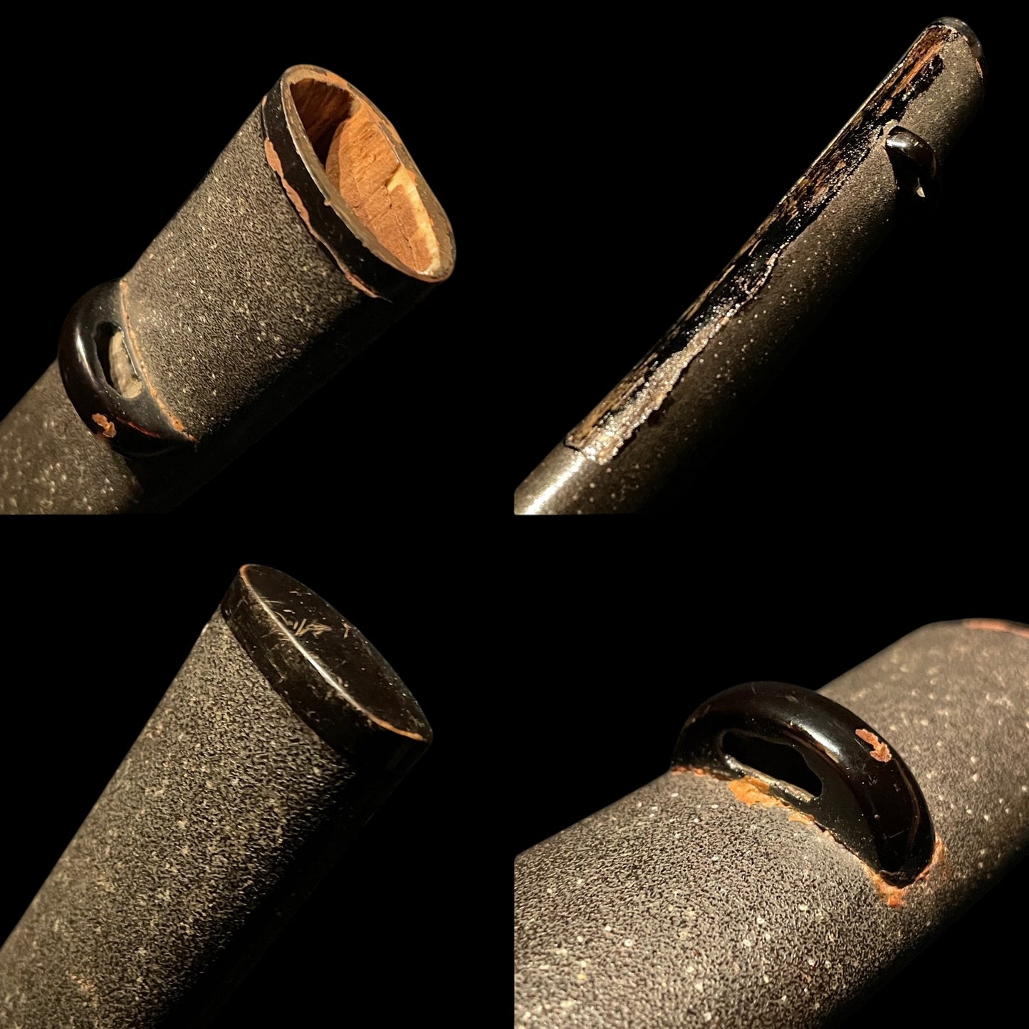 Goat Fuchi and Signed Tsuba WAKIZASHI, Tsuzumi 鼓 Menuki, Edo period mumei