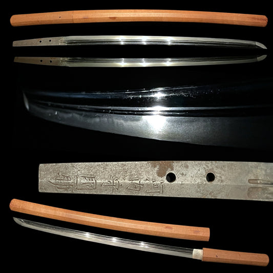 Kawachinokami Kunisuke 河内守国助 signed Long Wakizashi, Early Edo period