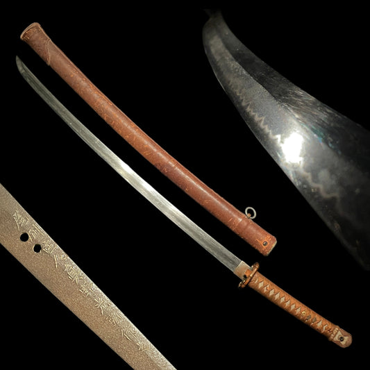 Ryakushiki-GUNTO 略式軍刀, Bishuju Mano Mitsuhiro 尾州住人真野光弘 signed, WW2 Original