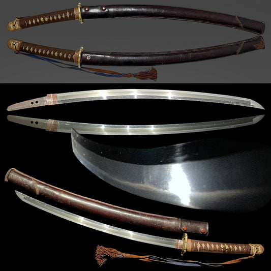 Short GUNTO 短寸軍刀 with Tassel, 大反り Oozori, WW2 Japanese Army Officer Sword