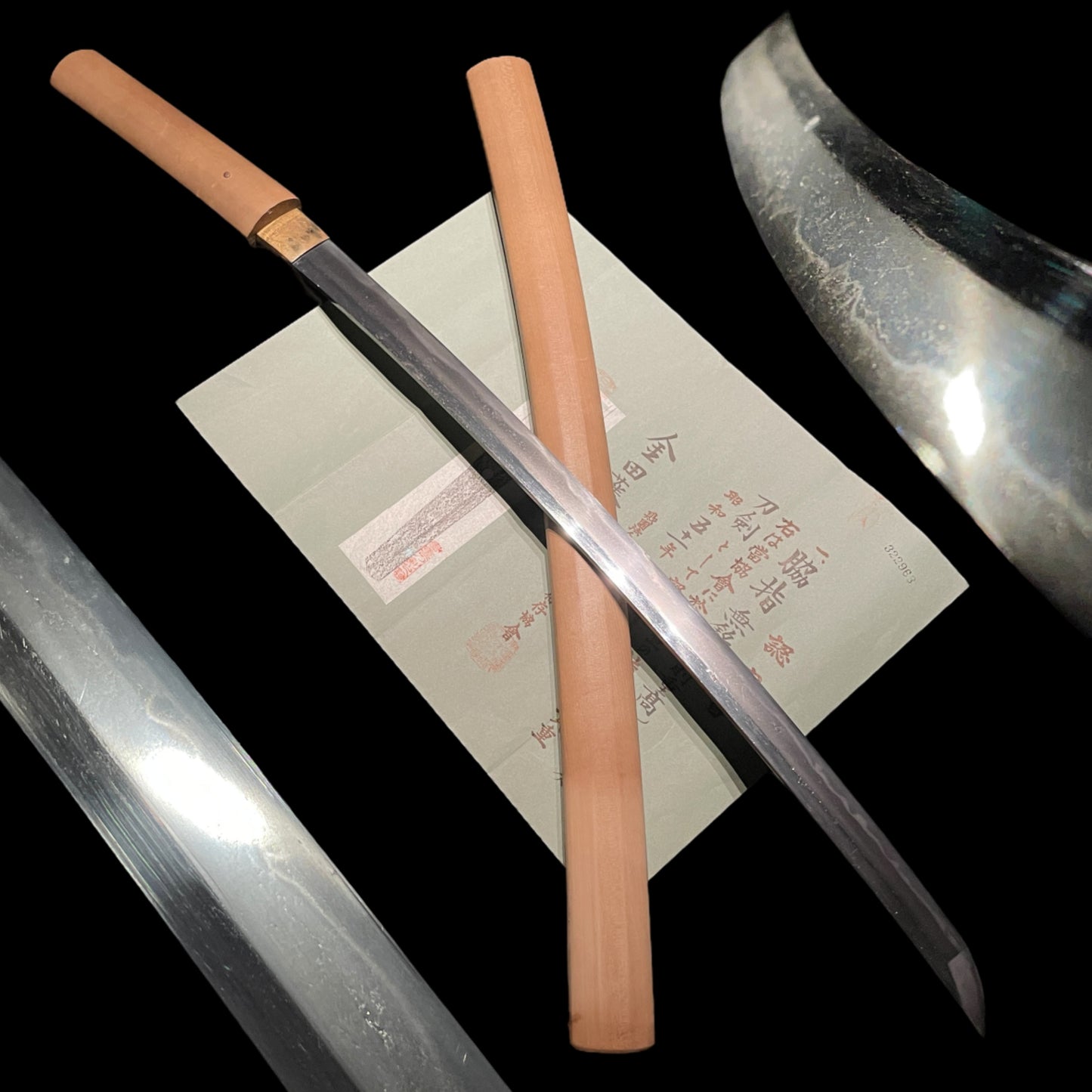 Echizen Shigetaka 越前重高 Long Wakizashi, Edo period, NBTHK Certificate