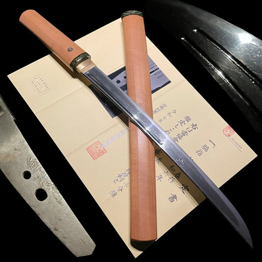 Hirazukuri Wakizashi, Kaneharu saku March 1620 兼春作 元和六年三月吉日 signed, Early Edo period