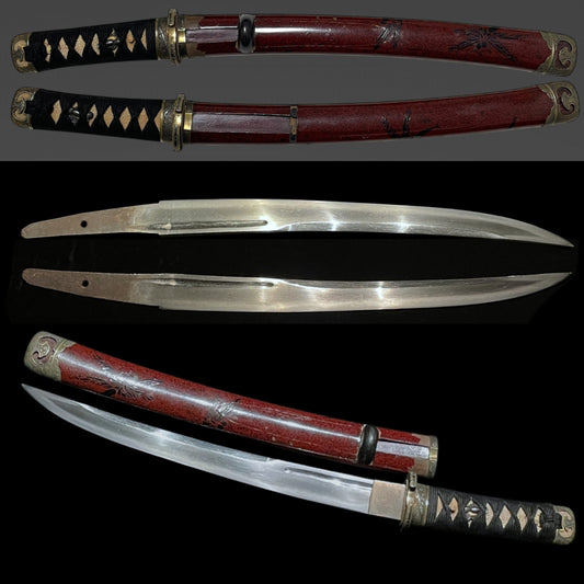 Matsushiro Koshirae 松代拵 TANTO, Thick blade, Late Edo period mumei