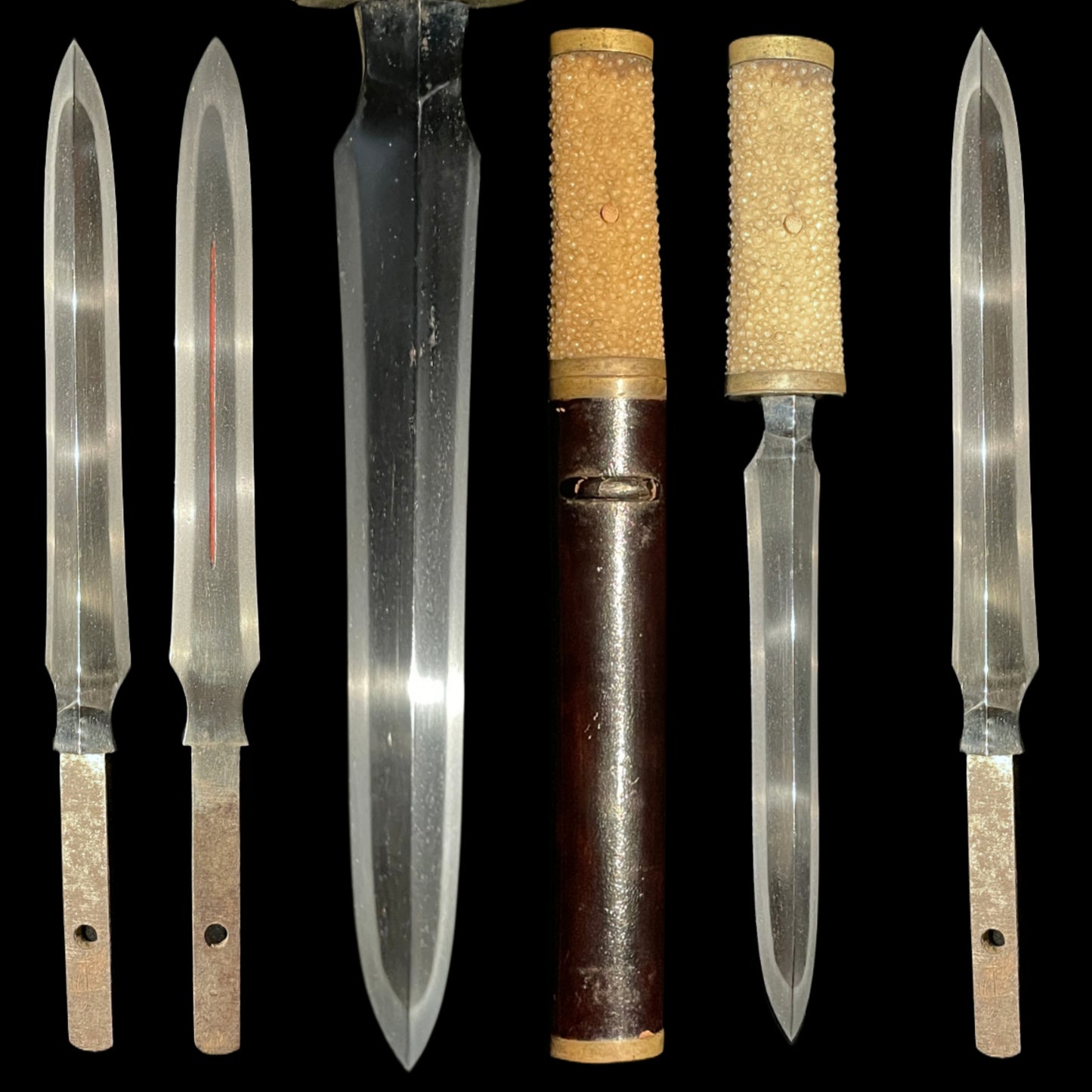 Hirasankaku-Yari 平三角槍 in Tanto Koshirae, Sho 正 signed, Edo period