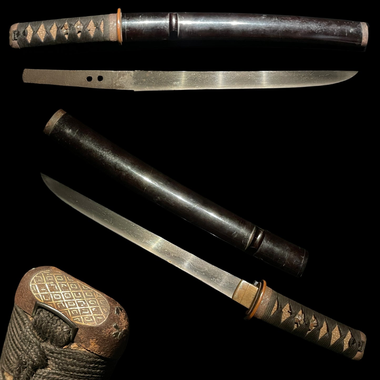 Yoroidoshi 鎧通 in Koshirae, Thick blade, Muromachi period mumei