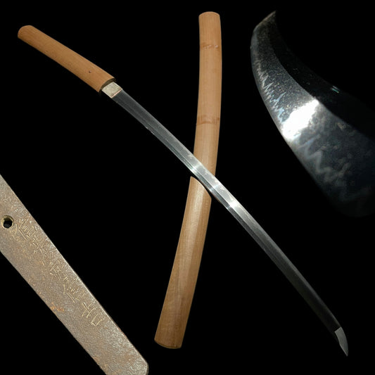 Shinanokami Nobuyoshi 信濃守信吉 signed Long Wakizashi, Edo period