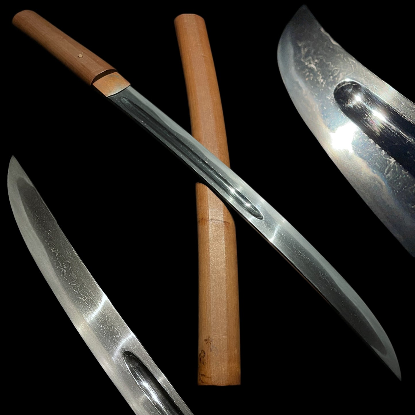 Oodanbira 大段平, Wide blade Rugged WAKIZASHI, Edo period mumei