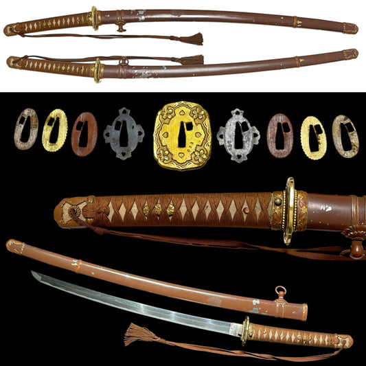Type98 GUNTO 九八式軍刀 with Tassel, Seppa and Tsuba with engraved serial number