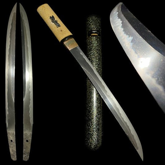 Unokubi-Zukuri 鵜首造 Aikuchi Koshirae TANTO, Dragonfly Menuki, Late Edo period