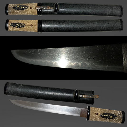 Aikuchi Koshirae Tanto 合口拵短刀, with Brass Kogai, Edo period mumei