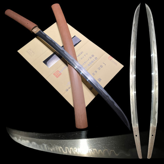 Sue-Seki 末関, Long Shobuzukuri Wakizashi 菖蒲造脇差, KOTO Muromachi period