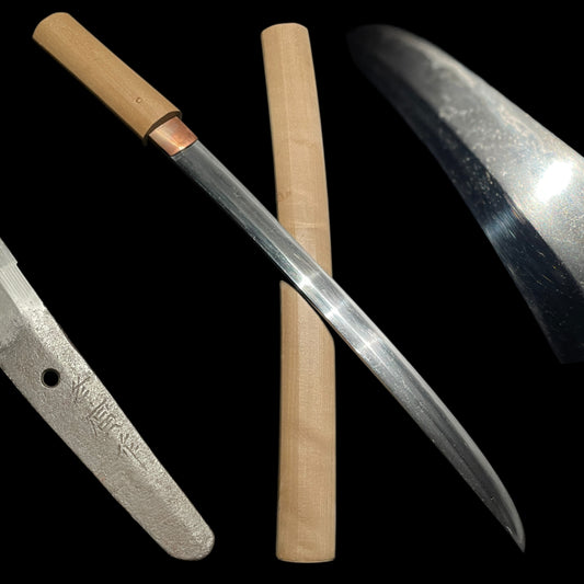 Shobuzukuri Wakizashi 菖蒲造脇差, Fuyuhiro 冬廣 signed, Muromachi period